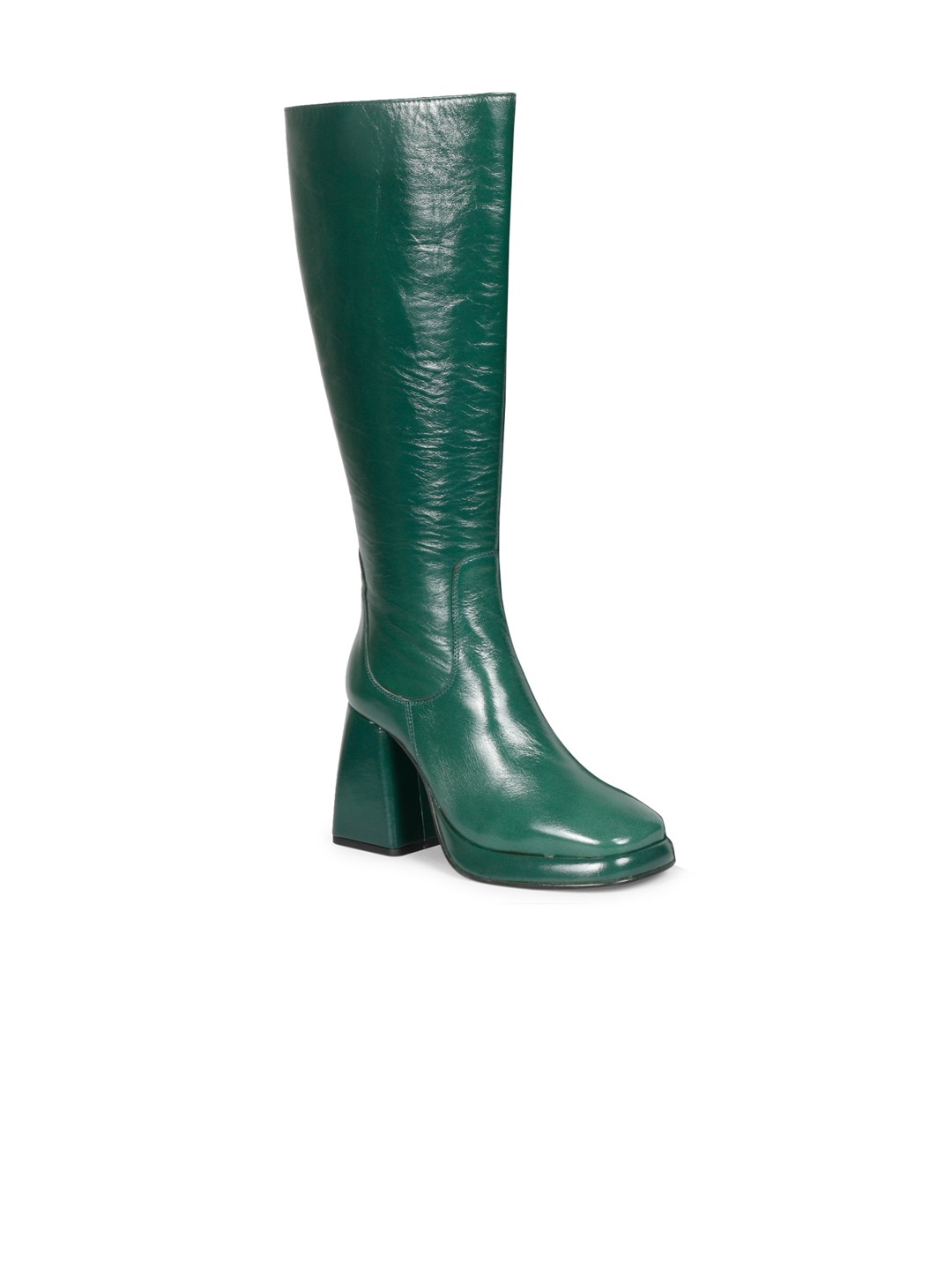 

Saint G Green Harrod Patent Leather High-Top Regular Boots