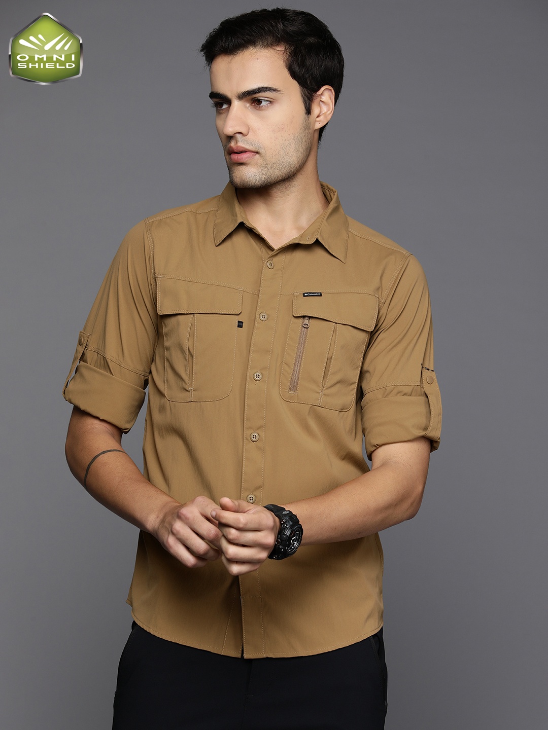 

Columbia Newton Ridge II Opaque Casual Shirt, Brown