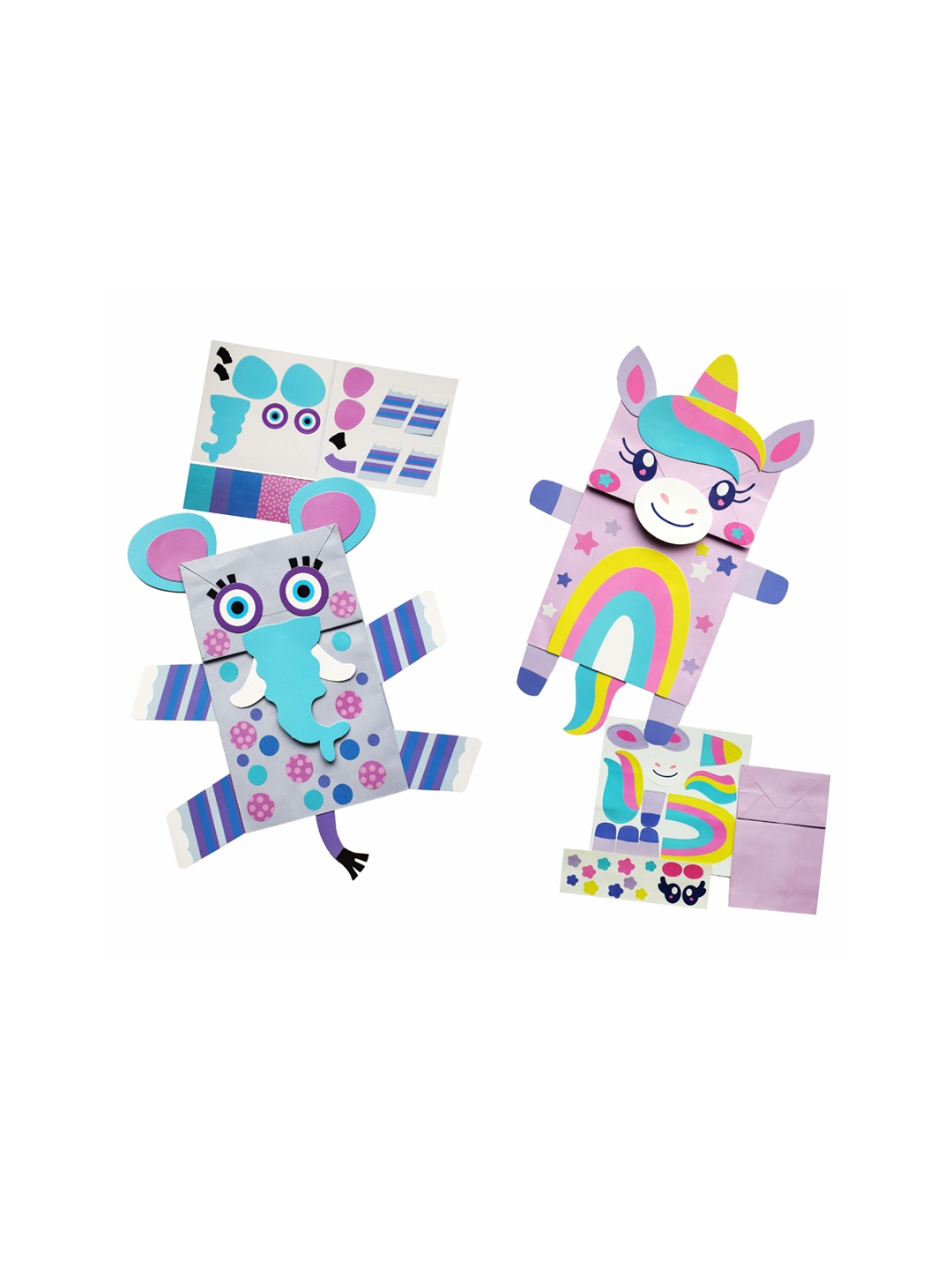 

Mirada Kids Purple & Pink Paper Bag Puppets Kit