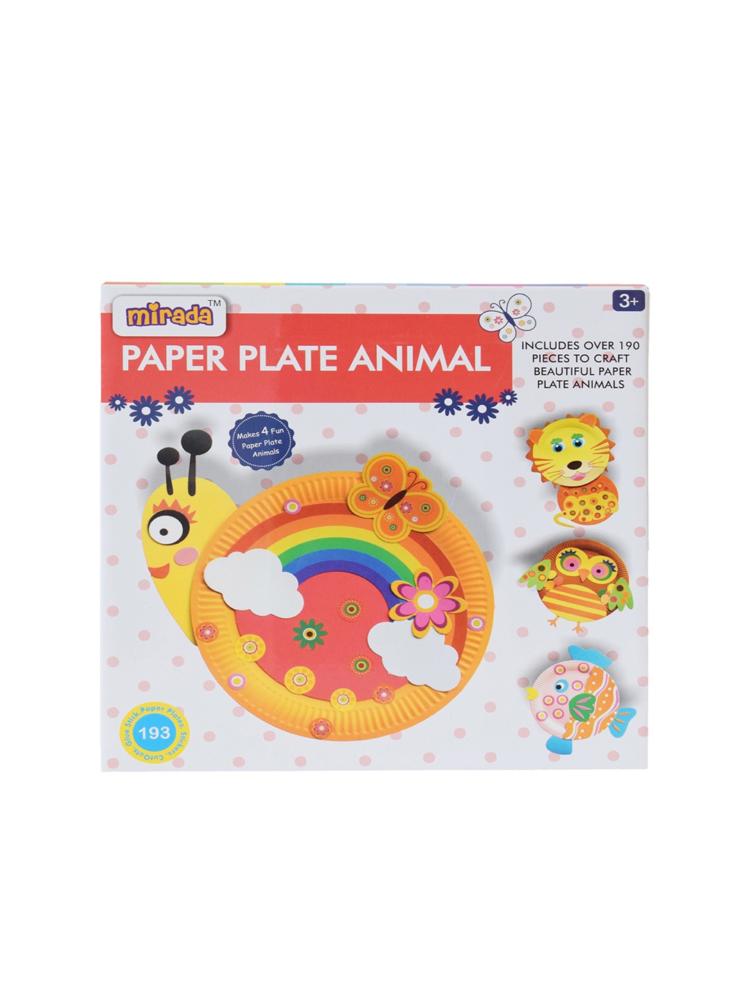 

Mirada Kids Printed Paper Plate Animal Art and Craft, White