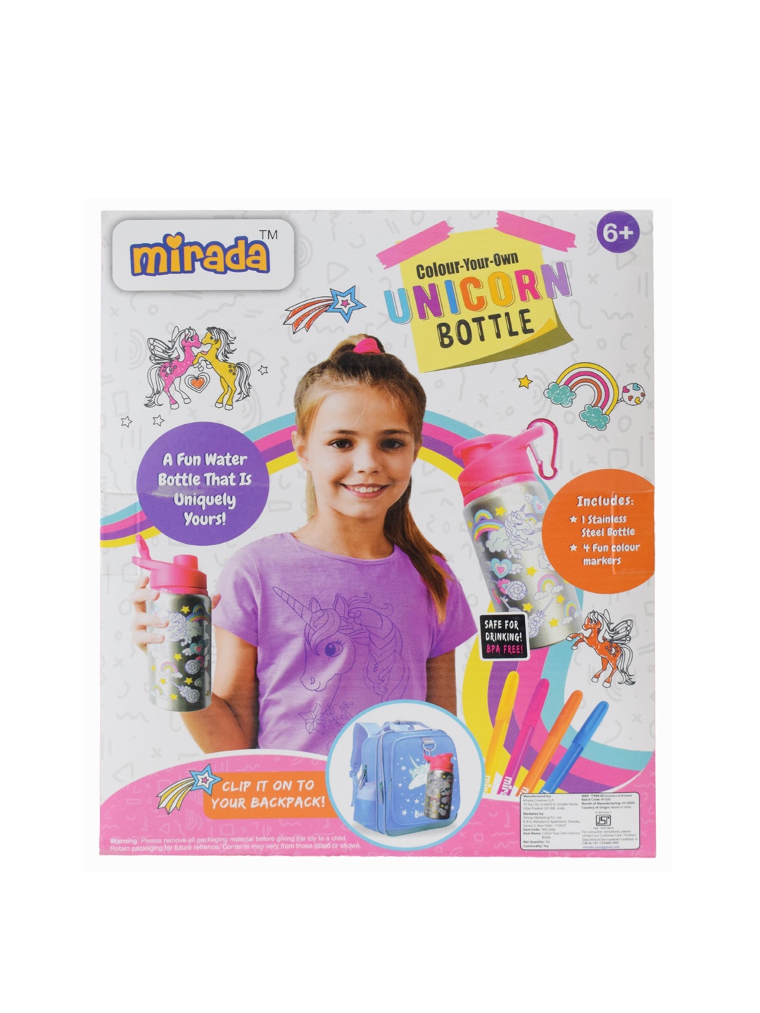 

Mirada Kids White Color Your Own Bottle Art and Craft