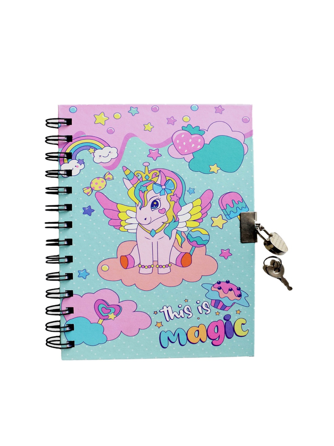 

Mirada Kids Pink & Blue Printed My Secret Unicorn Diary