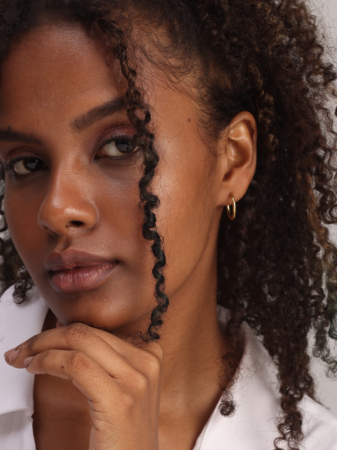 

PALMONAS 18k Gold-Plated Contemporary Hoop Earrings