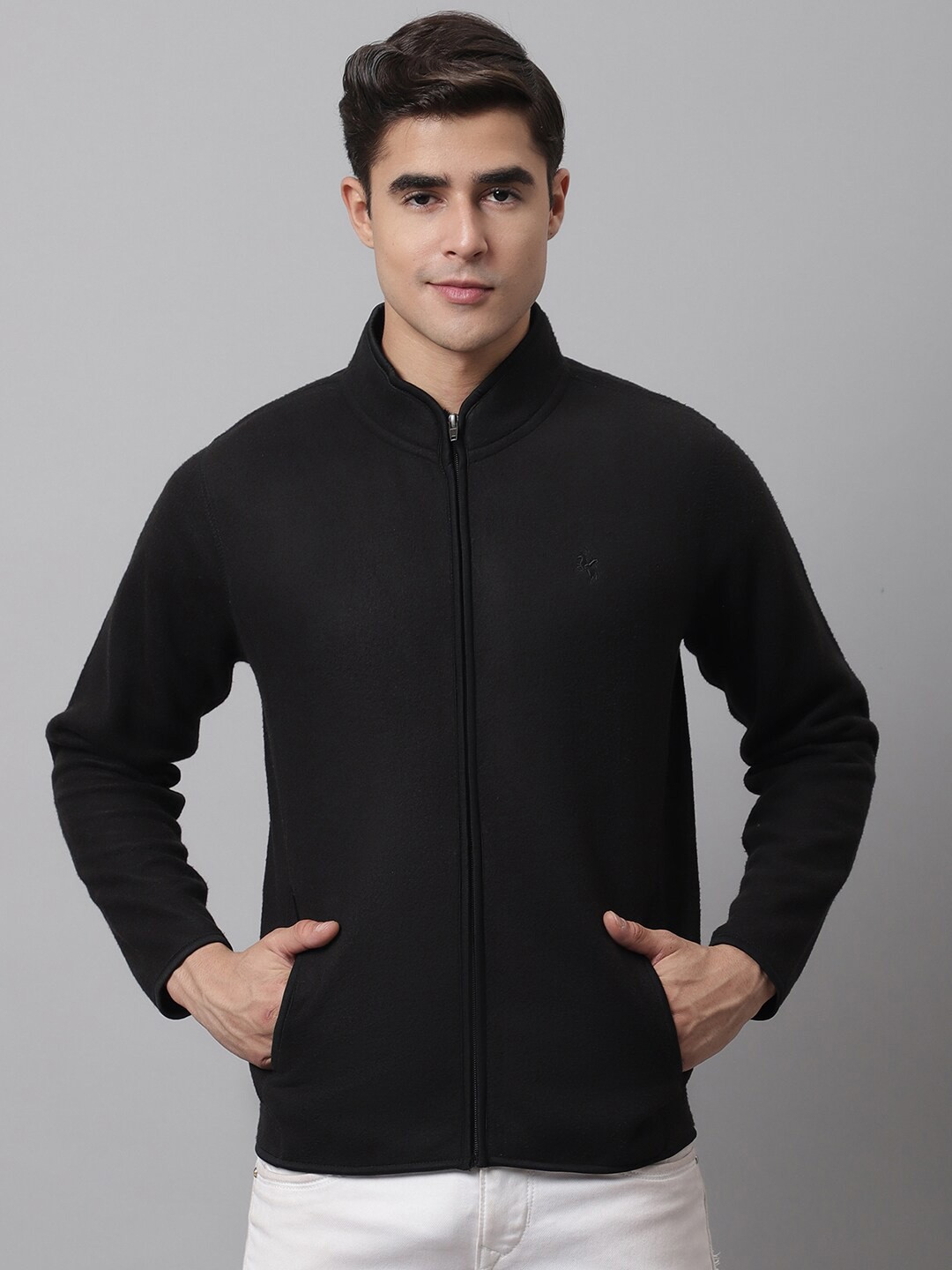 

Cantabil Men Black Fleece Sweatshirt