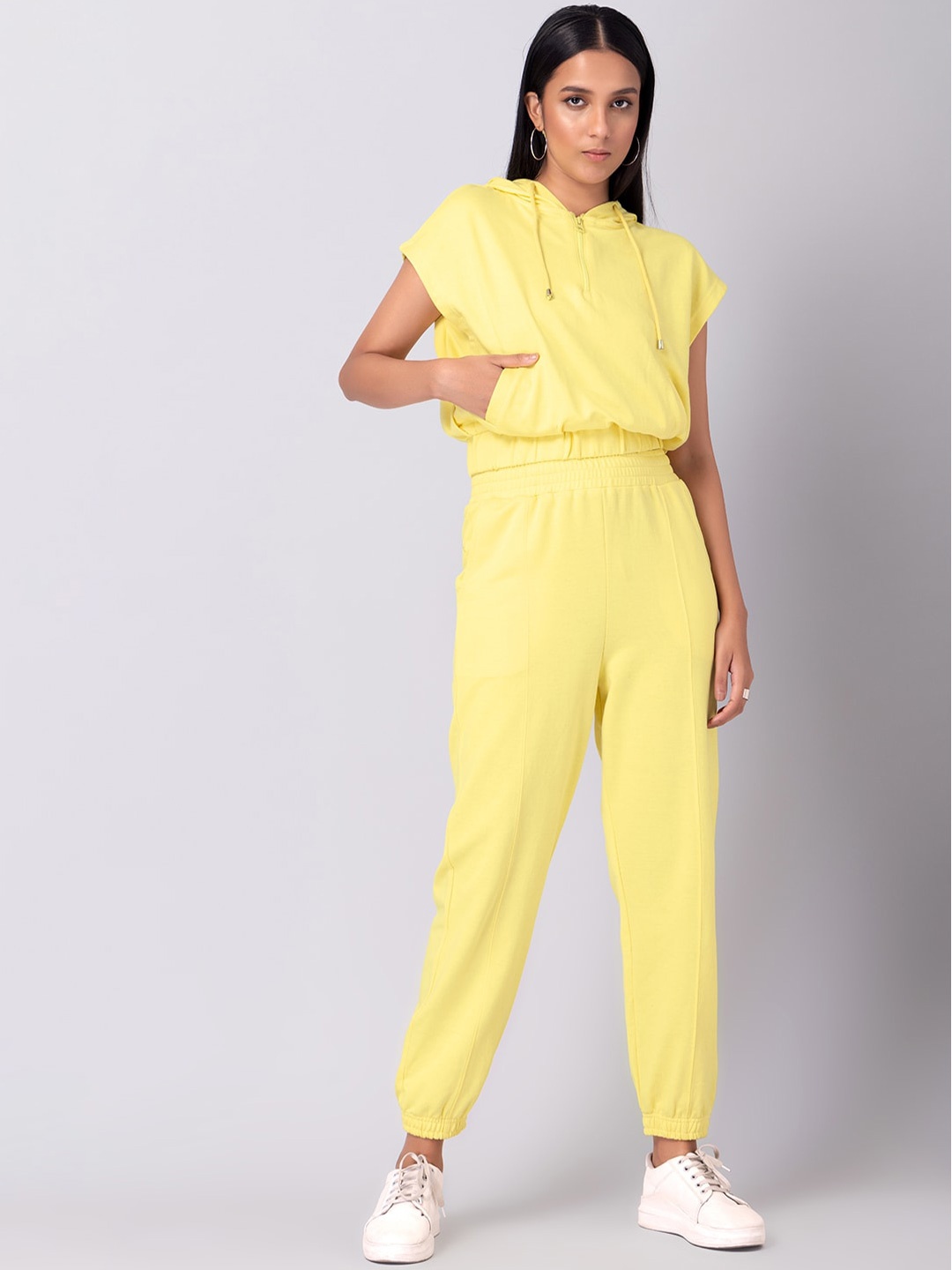 

FabAlley Women Solid Co-Ords, Yellow