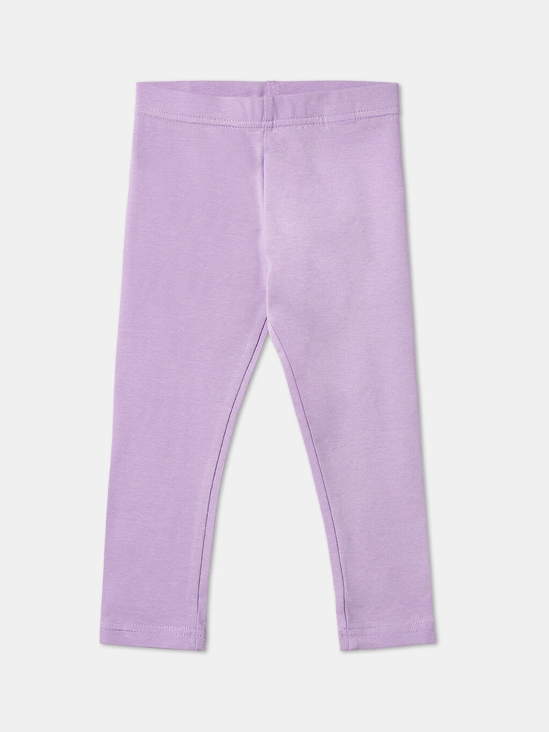

R&B Girls Purple Solid Cotton Leggings