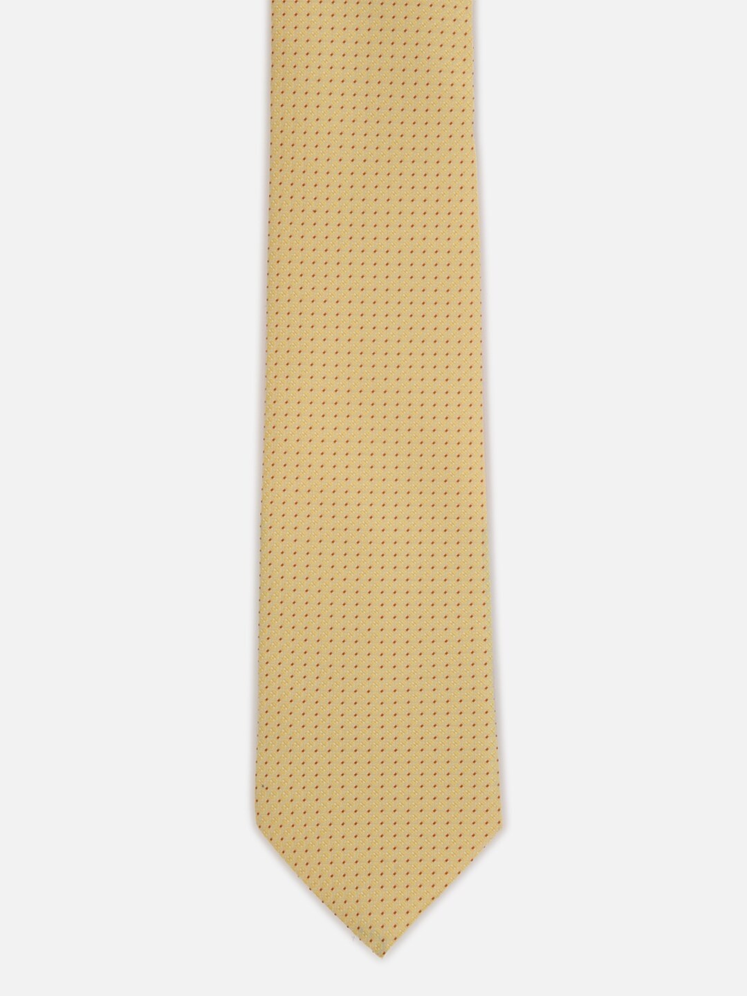 

Van Heusen Men Yellow Printed Skinny Tie