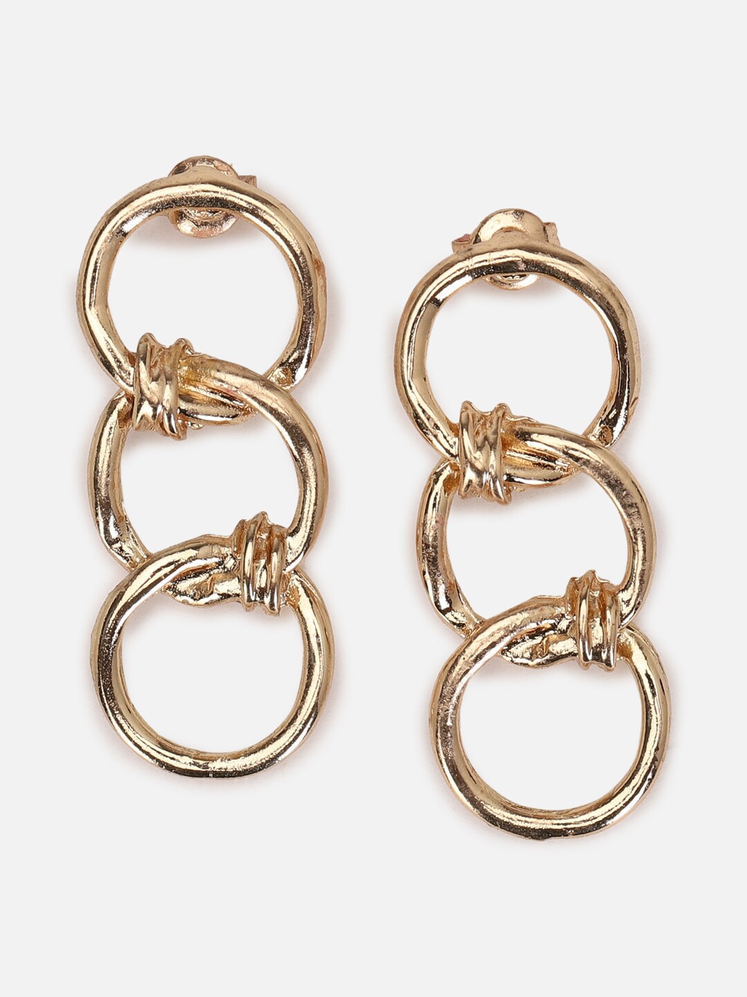 

FOREVER 21 Gold-Toned Contemporary Drop Earrings