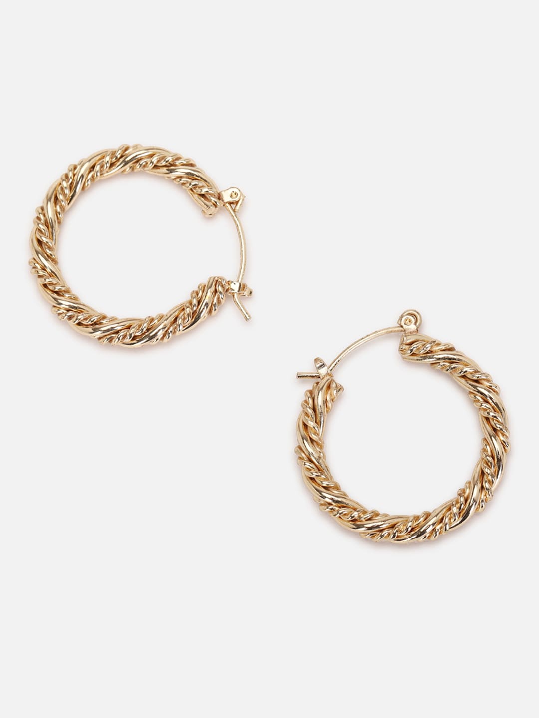 

FOREVER 21 Gold-Toned Contemporary Hoop Earrings