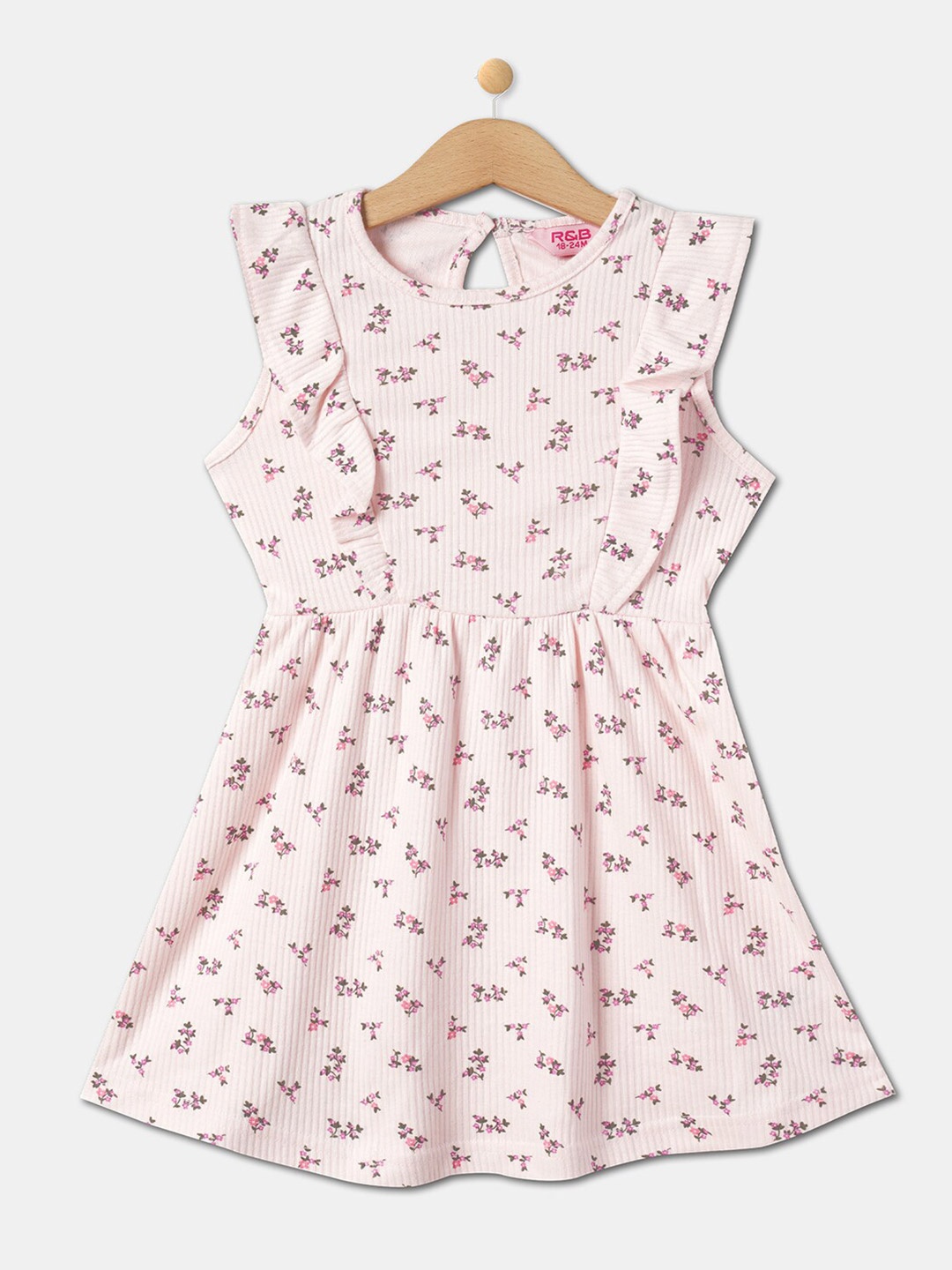 

R&B Girls Pink Floral Cotton Dress