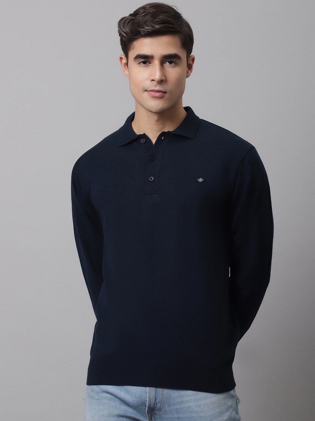 

Cantabil Men Navy Blue Pullover