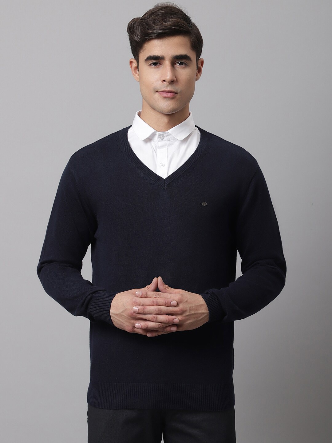 

Cantabil Men Navy Blue Pullover