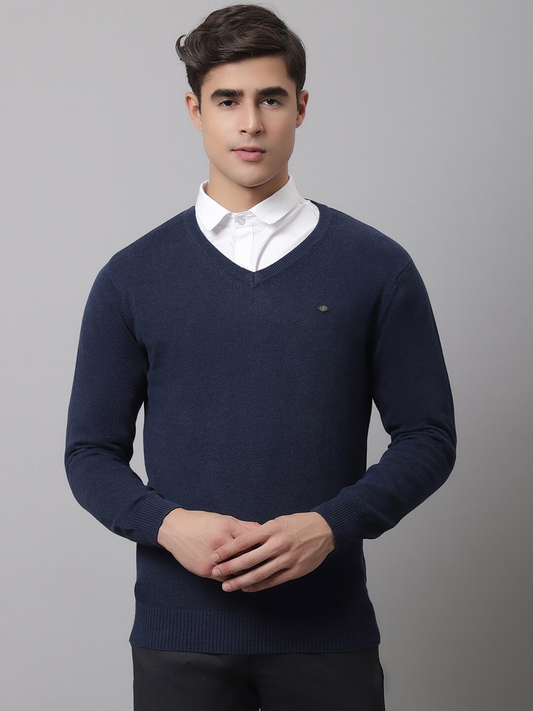 

Cantabil Men Navy Blue Pullover