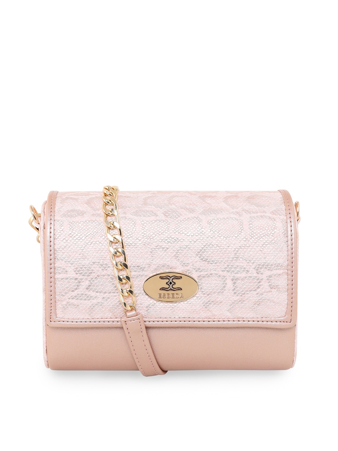 

ESBEDA Rose Gold-Toned Animal Printed Sling Bag