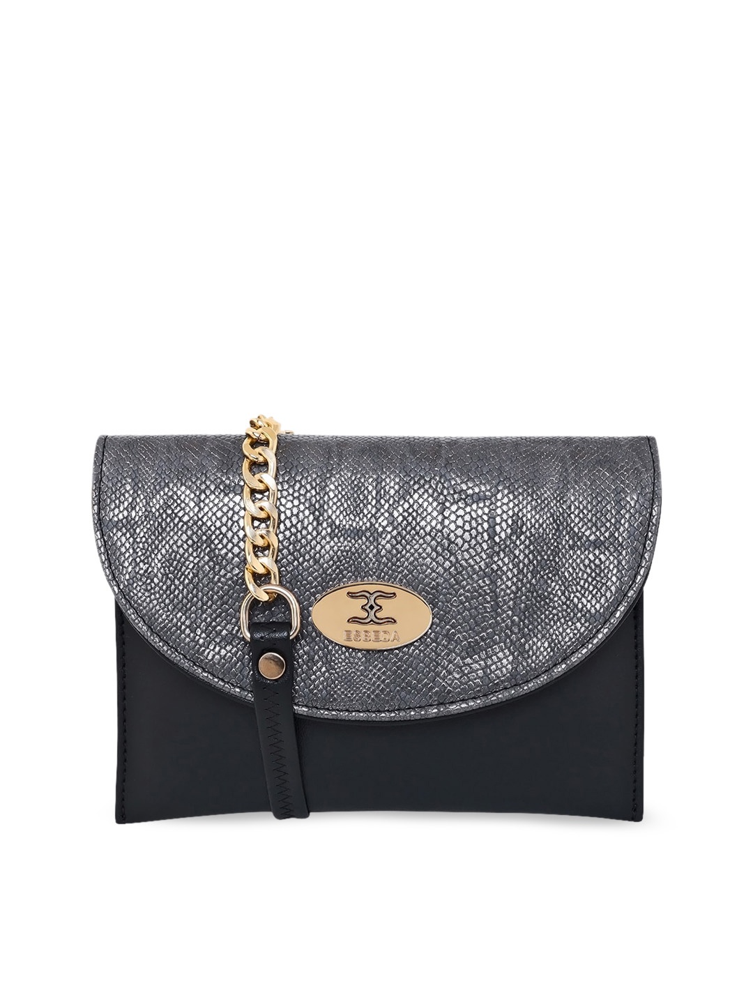 

ESBEDA Black Animal Printed Structured Sling Bag