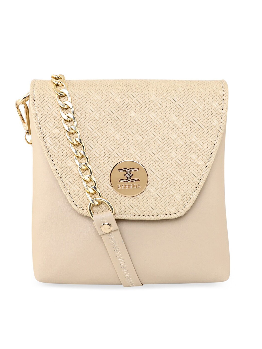 

ESBEDA Beige Textured Structured Sling Bag
