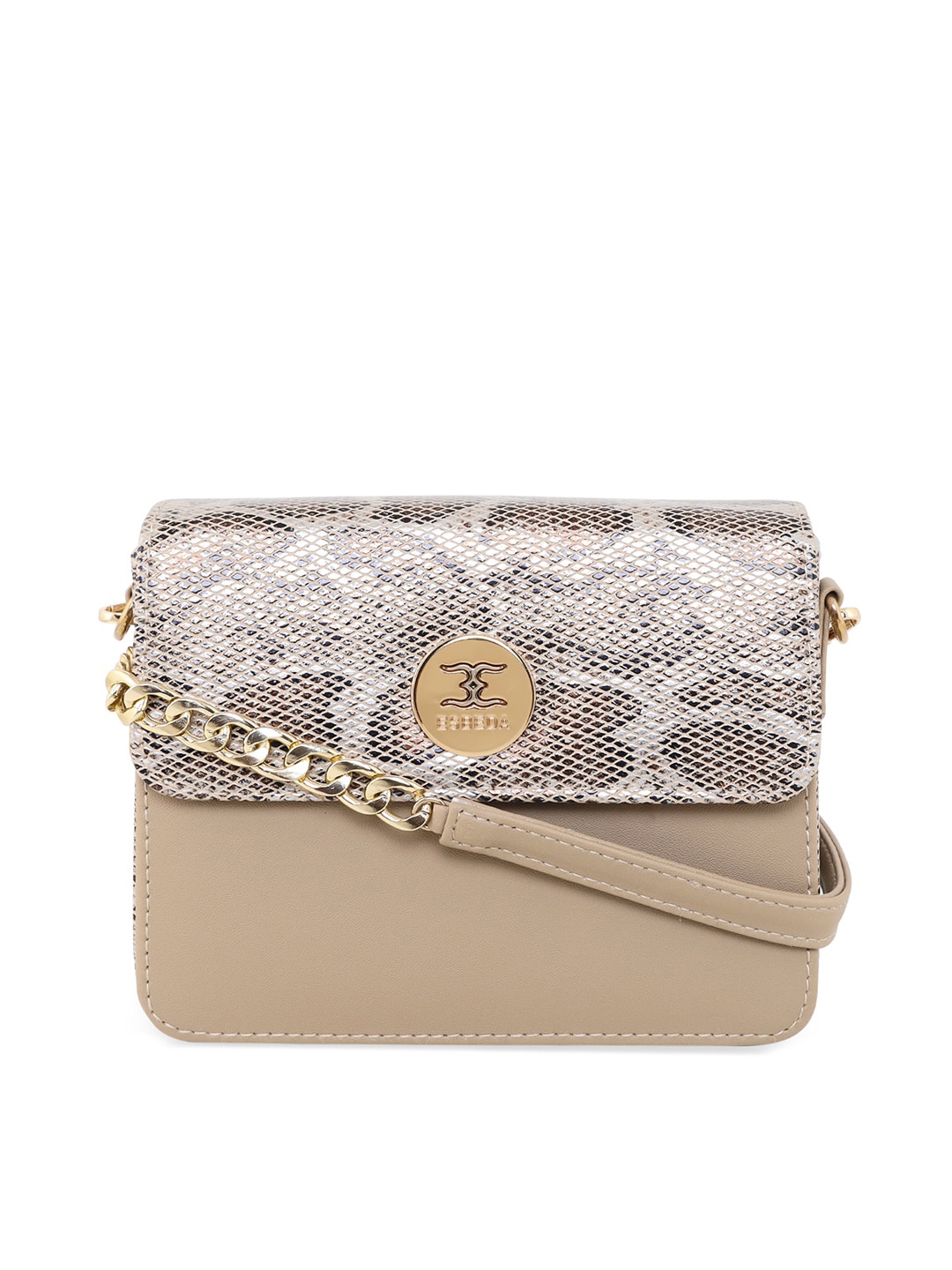 

ESBEDA Beige PU Structured Sling Bag