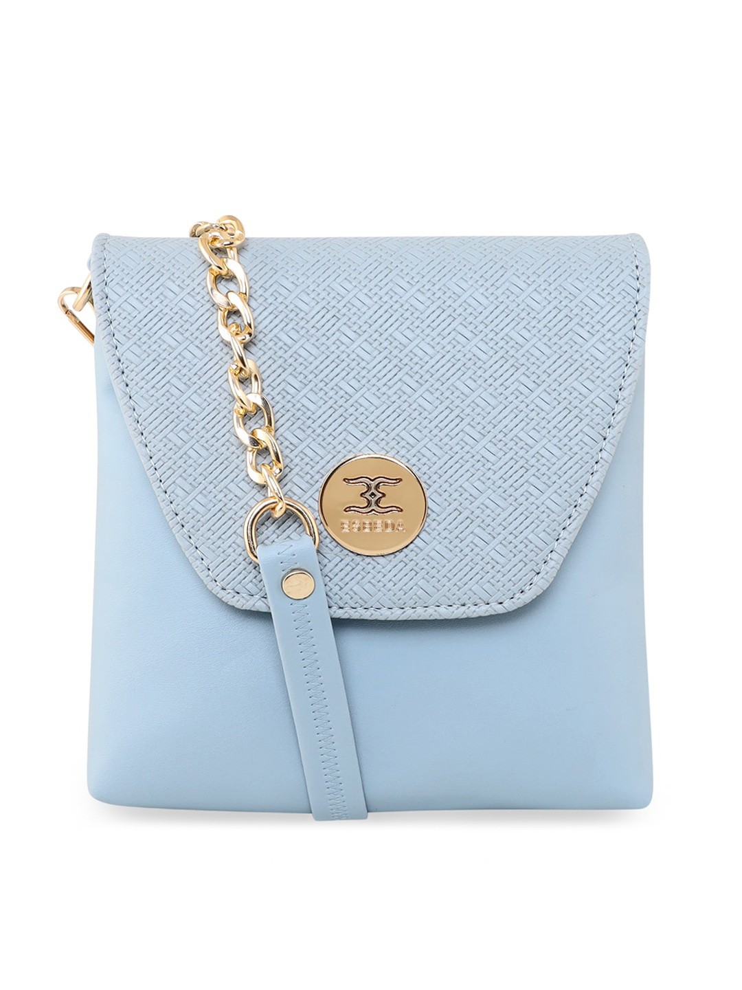 

ESBEDA Blue PU Structured Sling Bag with Cut Work