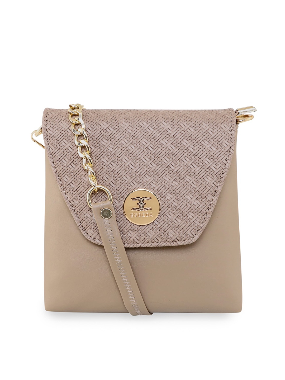 

ESBEDA Khaki Textured PU Structured Sling Bag