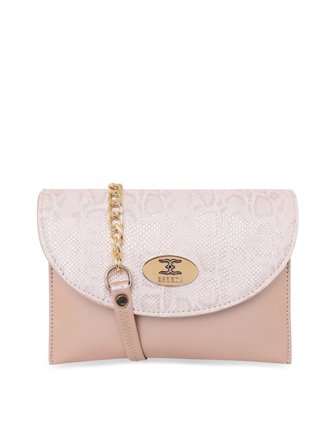 

ESBEDA Rose Gold PU Structured Sling Bag