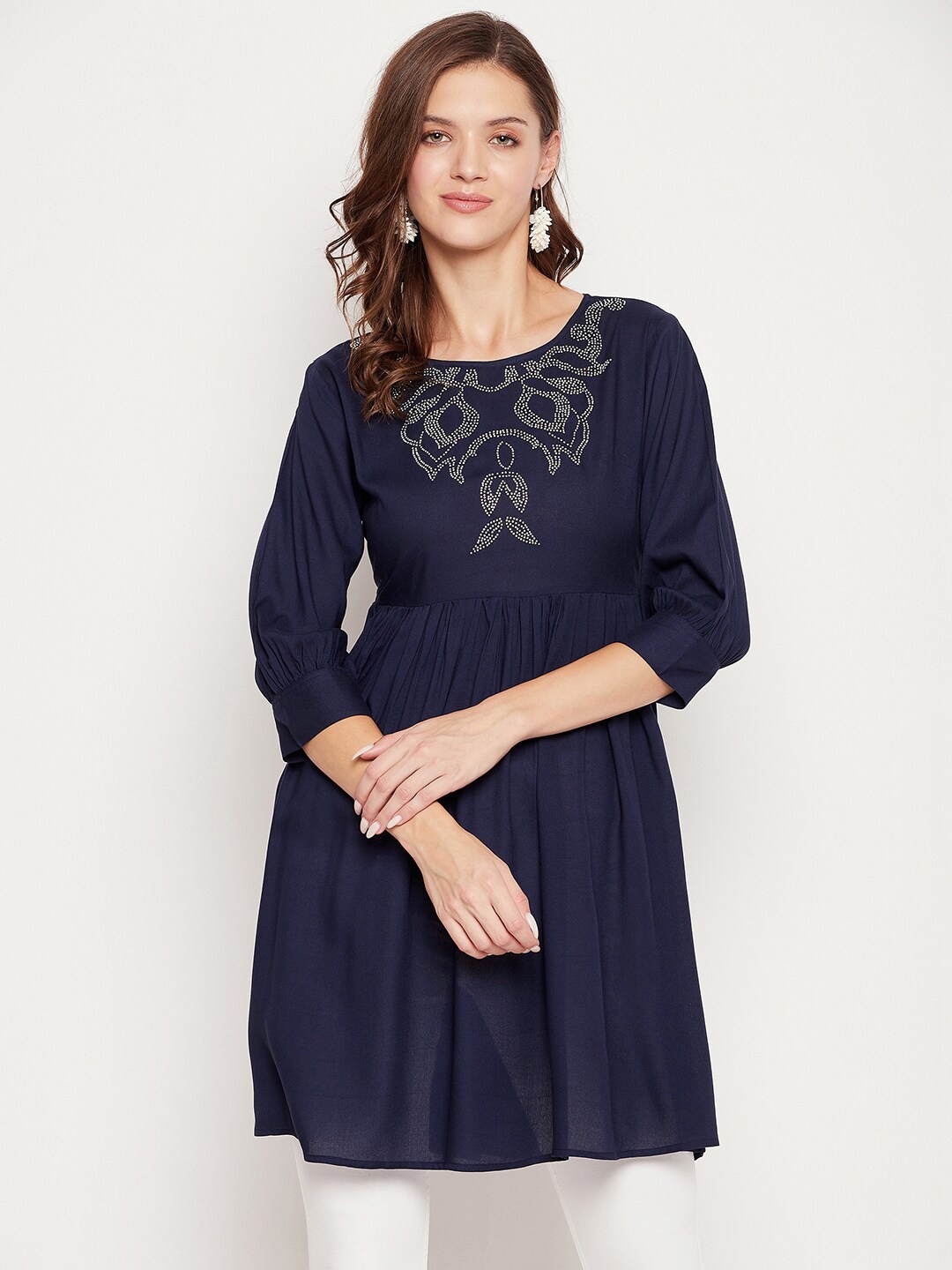 

Ruhaans Blue Embellished Tunic