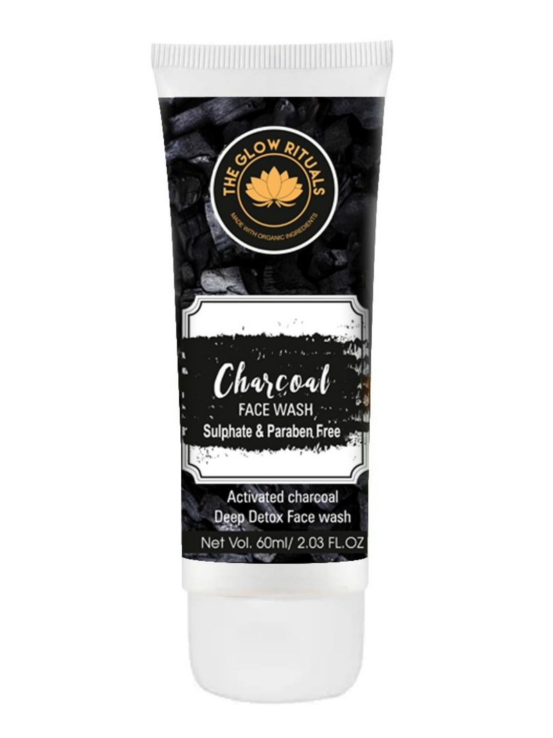 

THE GLOW RITUALS Charcoal Face Wash 60gm, Black