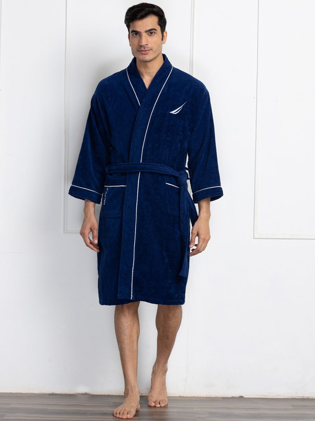 

Nautica Unisex Pack Of 2 Solid Cotton Bath Robe, Coral