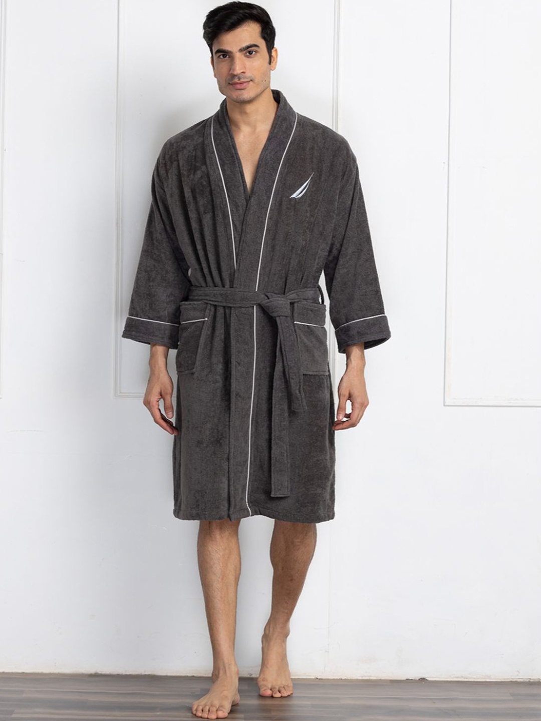 

Nautica Pack Of 2 Solid Pure Cotton Bath Robe With Belt, Coral