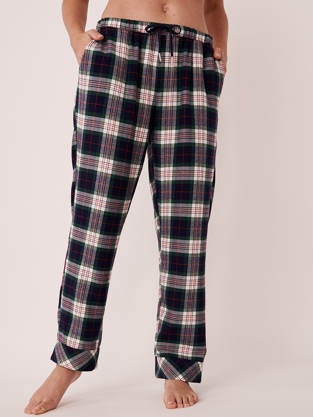 

La Vie en Rose Women Blue Checks Lounge Pants