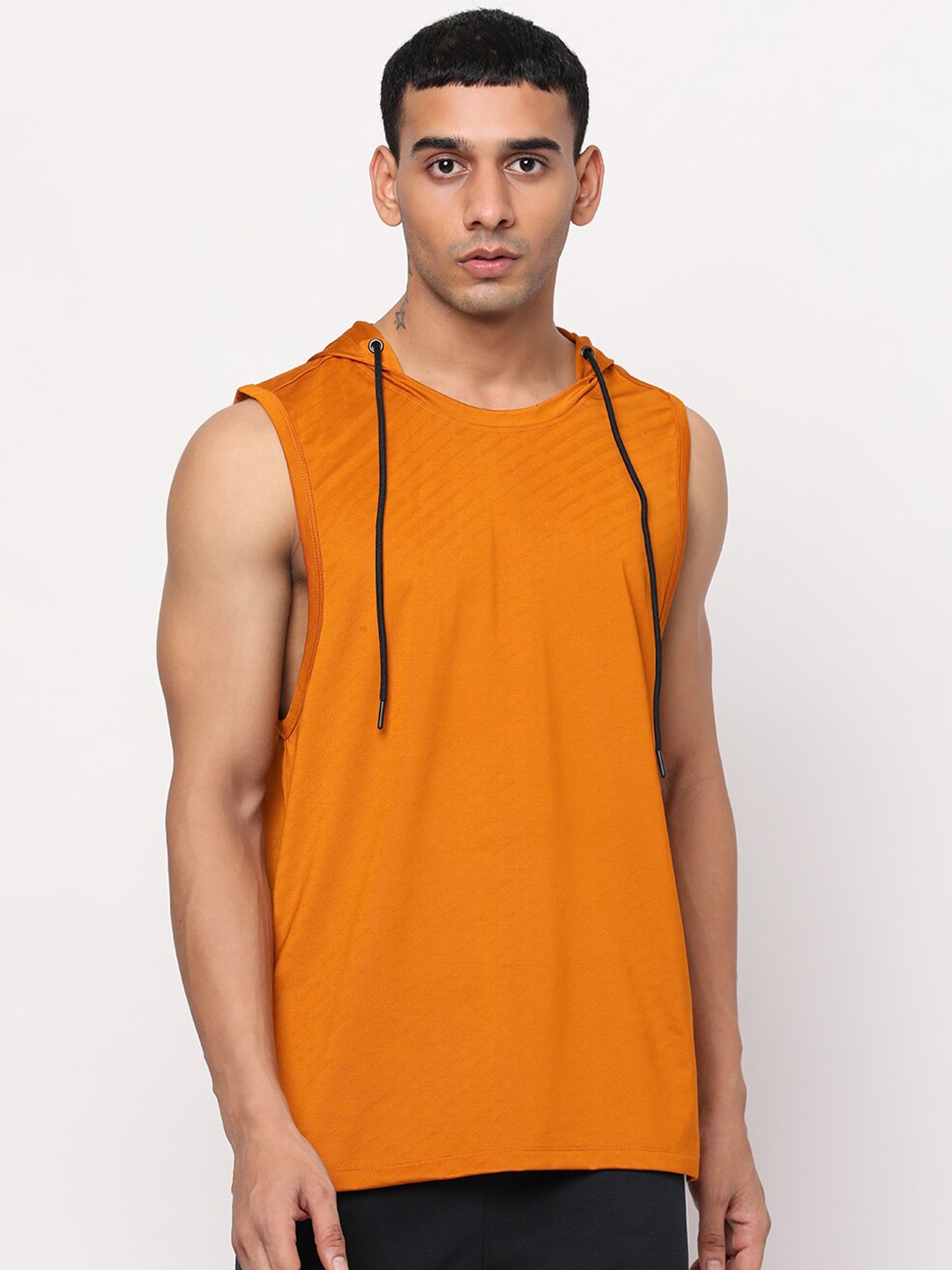 

YOONOY Men Rust Slim Fit T-shirt