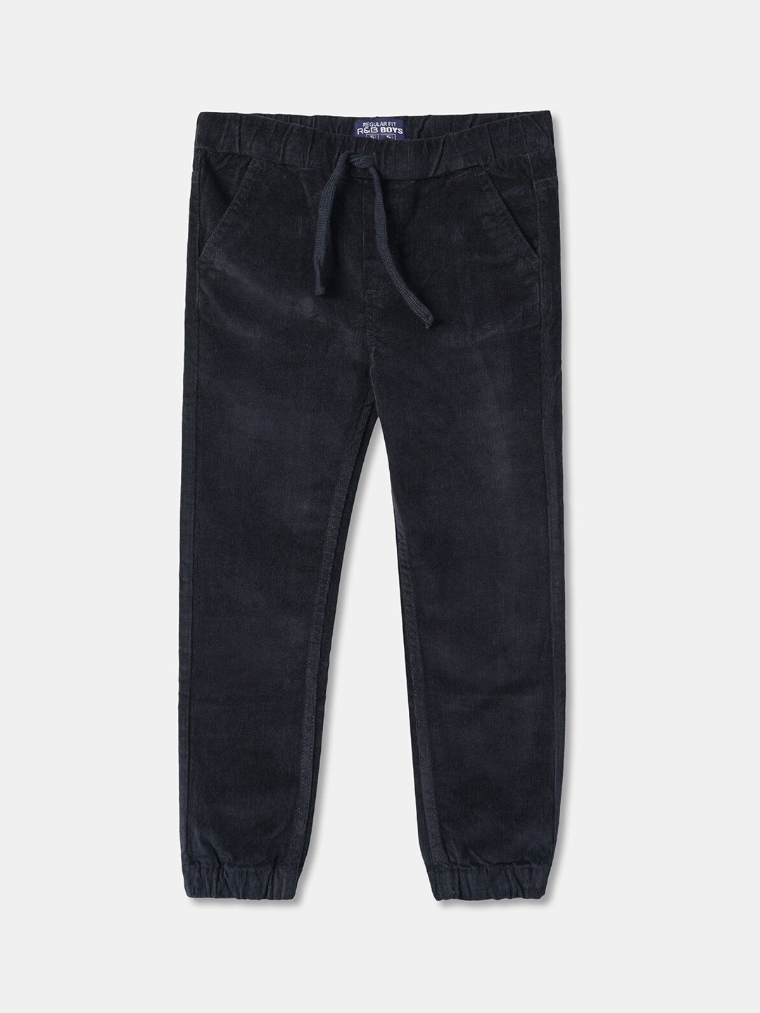 

R&B Boys Navy Blue Cotton Corduroy Joggers