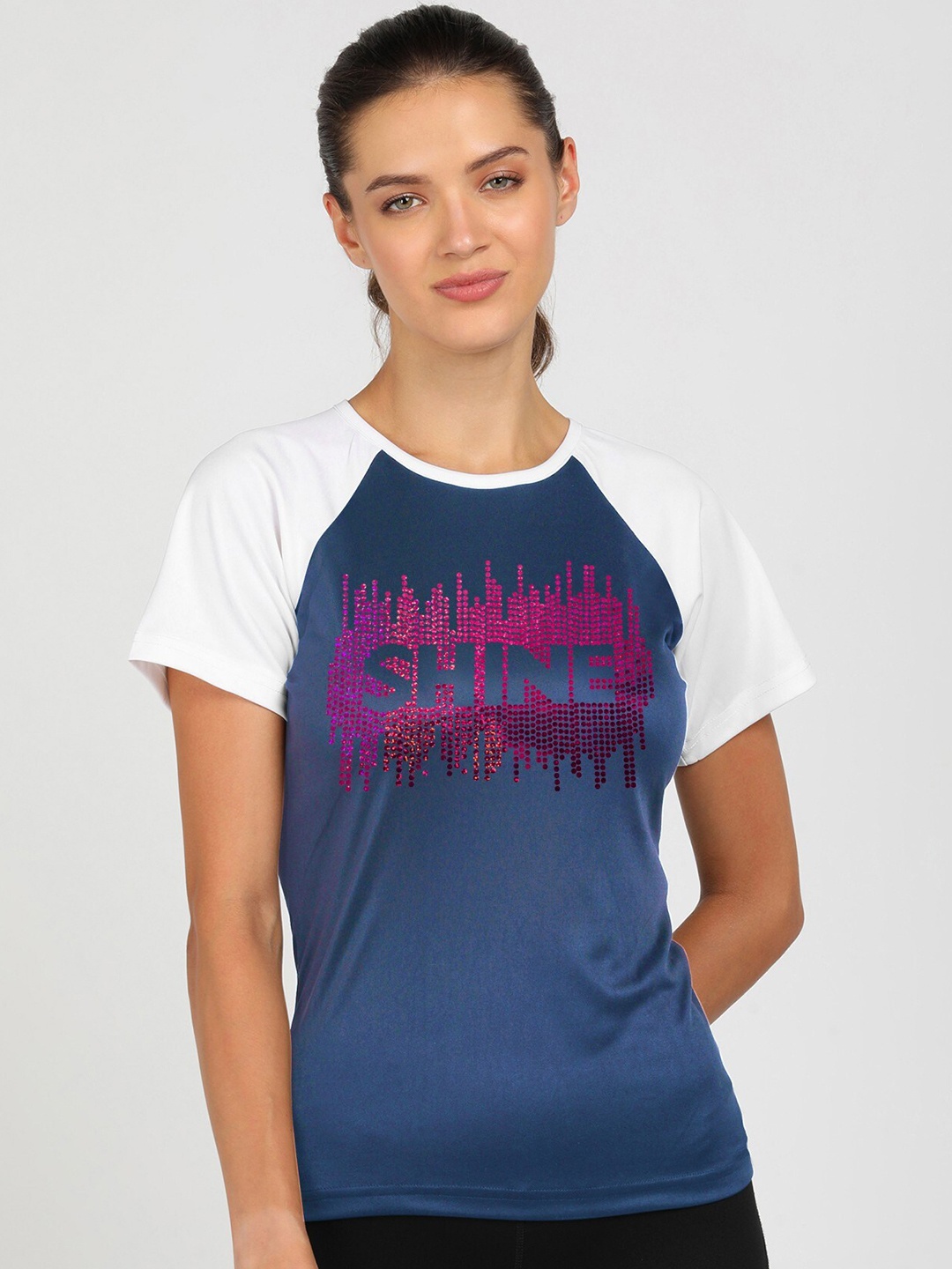 

shashvi Women Blue Printed T-shirt