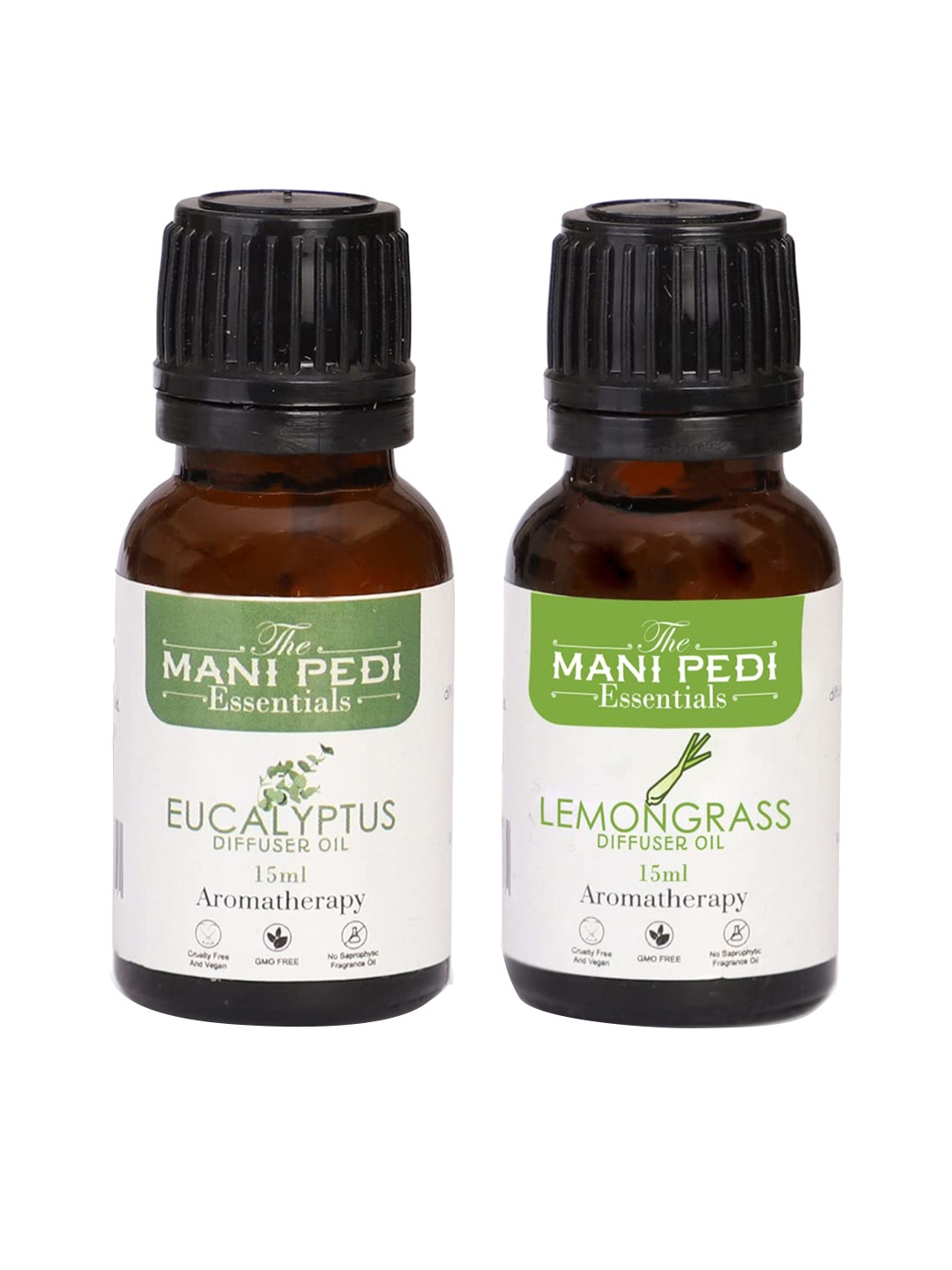 

The Mani Pedi Essentials Set Of 2 Eucalyptus & Lemongrass Diffuser Oil 15ml, Brown