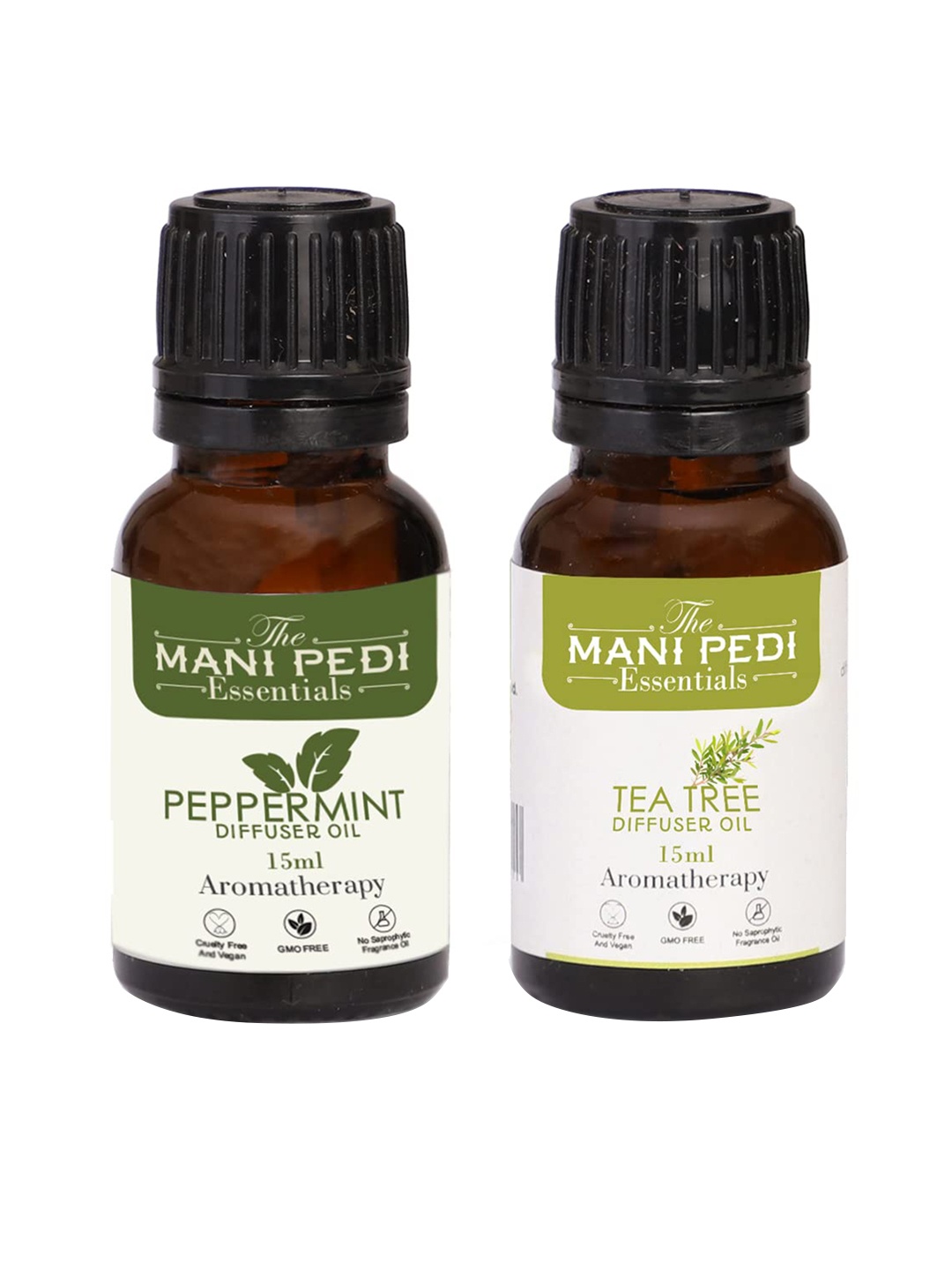 

The Mani Pedi Essentials Pack Of 2 Brown Aroma Oil Diffusers 15 ml