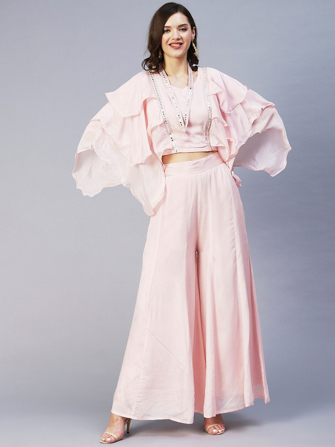 

Envy Me by FASHOR Women Rose Pink Solid Co-Ords
