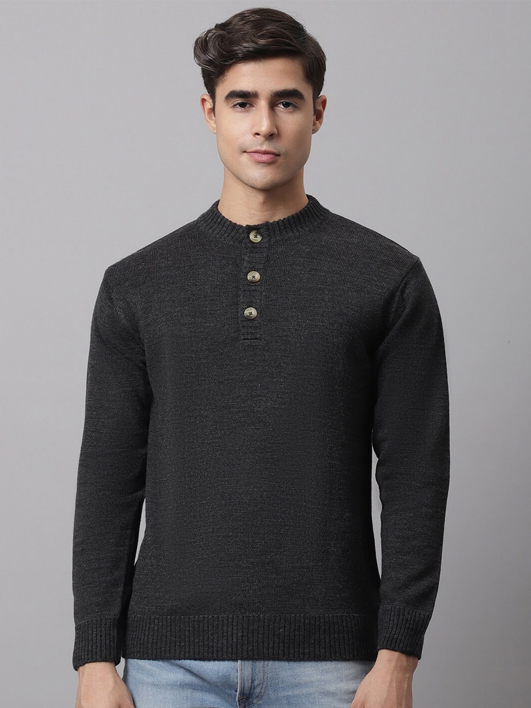 

Cantabil Men Grey Pullover