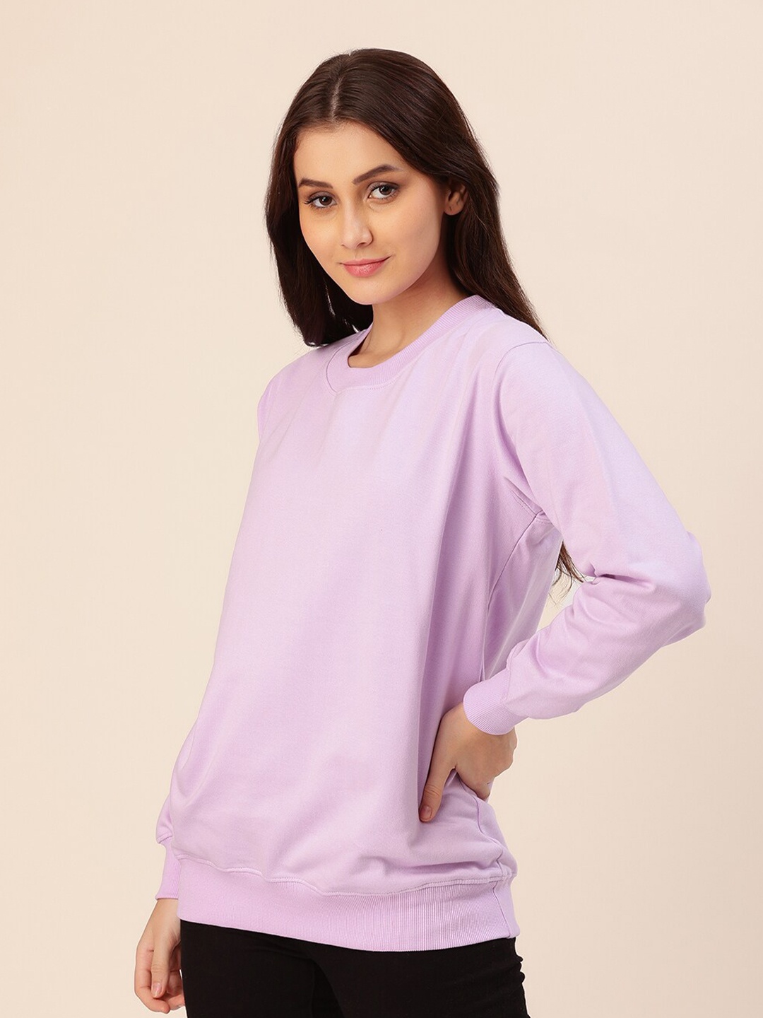 

Lounge Dreams Cotton Pullover Sweatshirt, Lavender