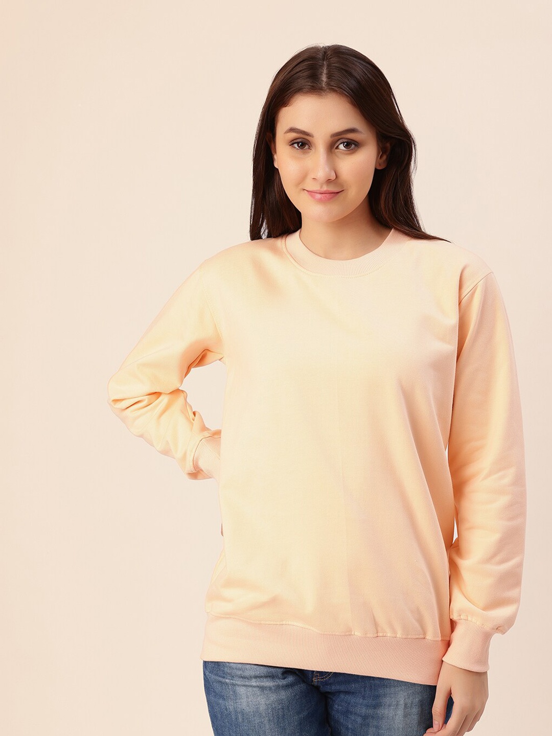 

Lounge Dreams Cotton Pullover Sweatshirt, Peach