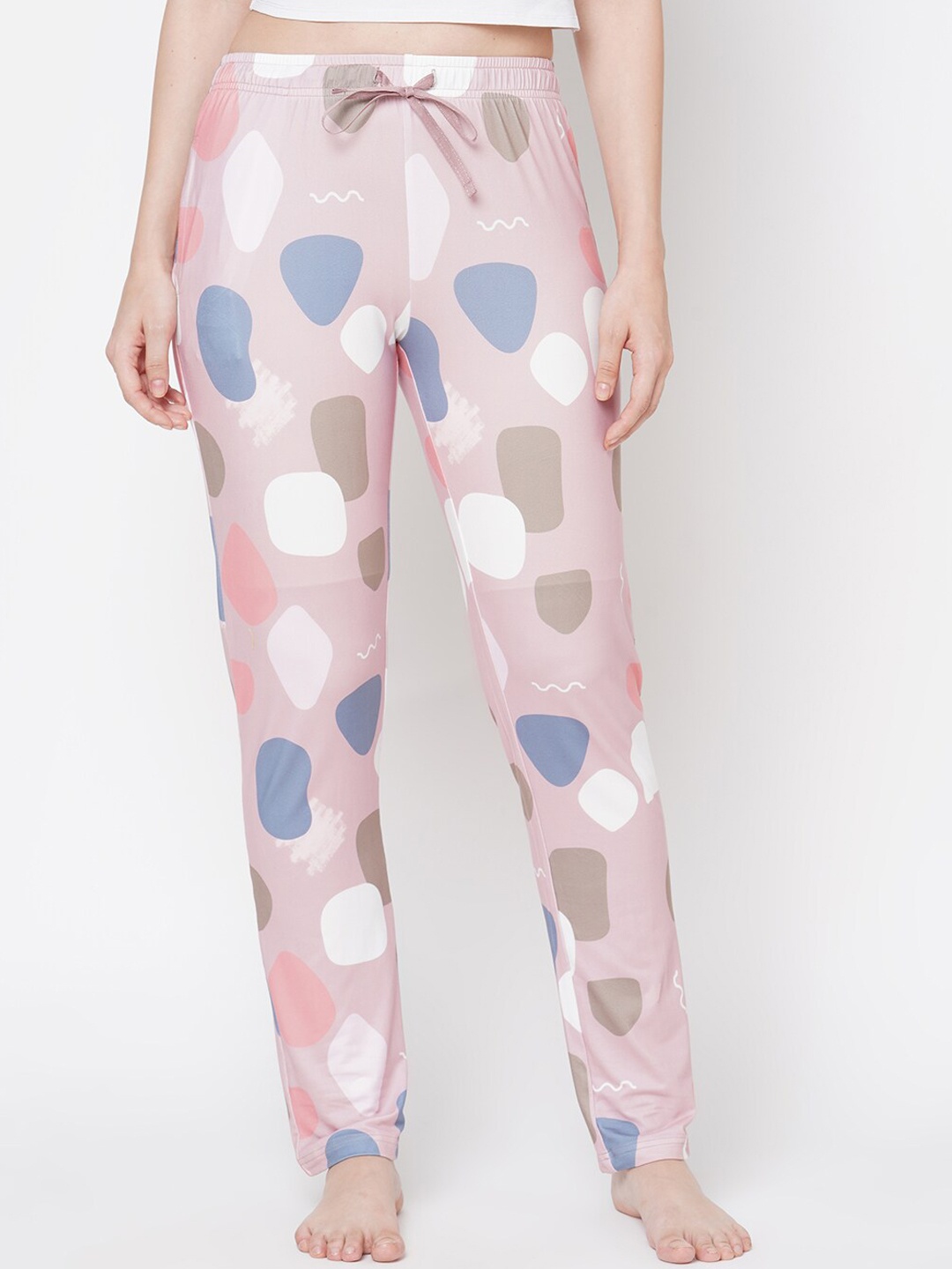 

Sweet Dreams Women Pink Printed Cotton Lounge Pants