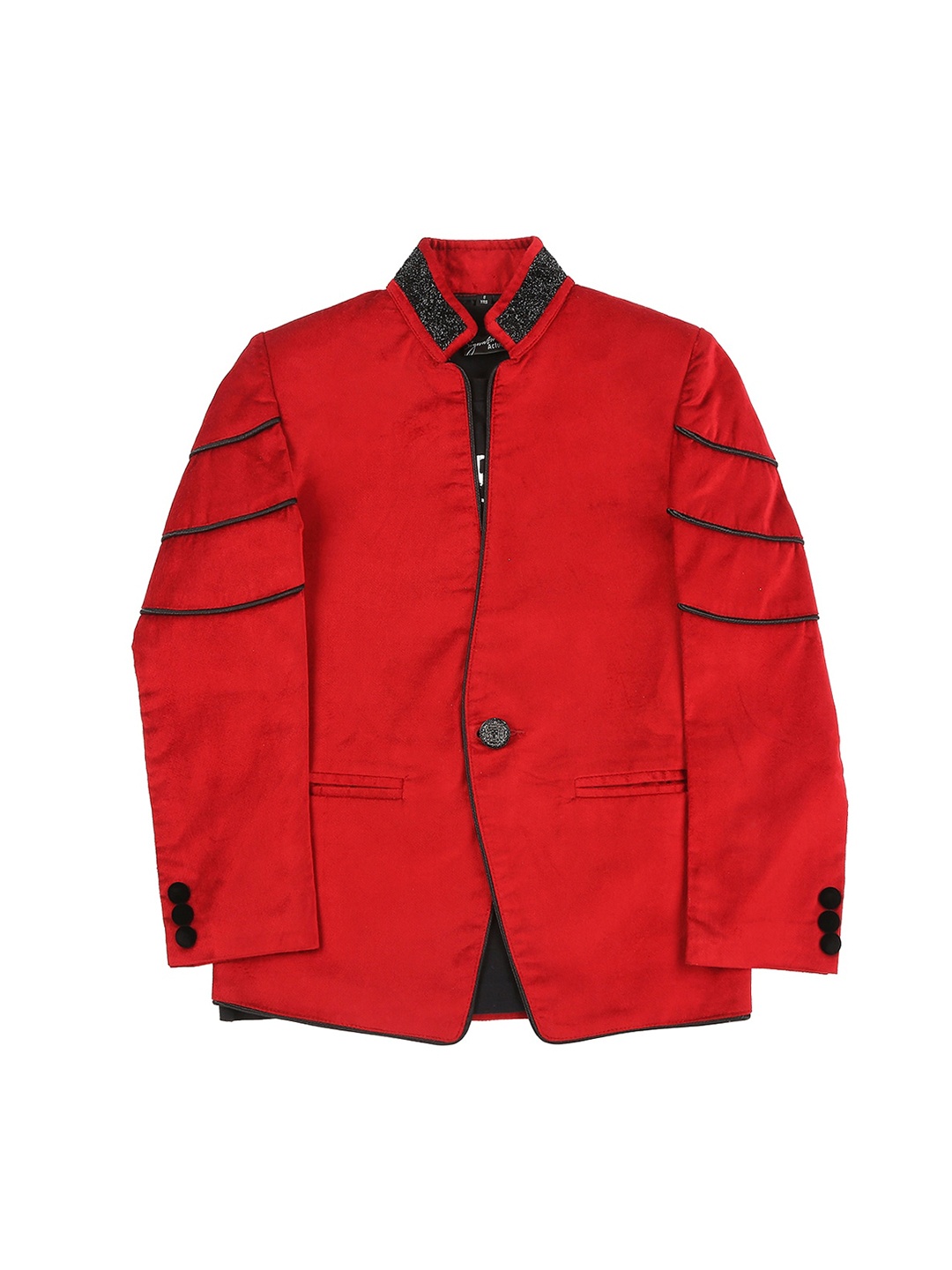 

Actuel Boys Red Solid Blazers With T-Shirt