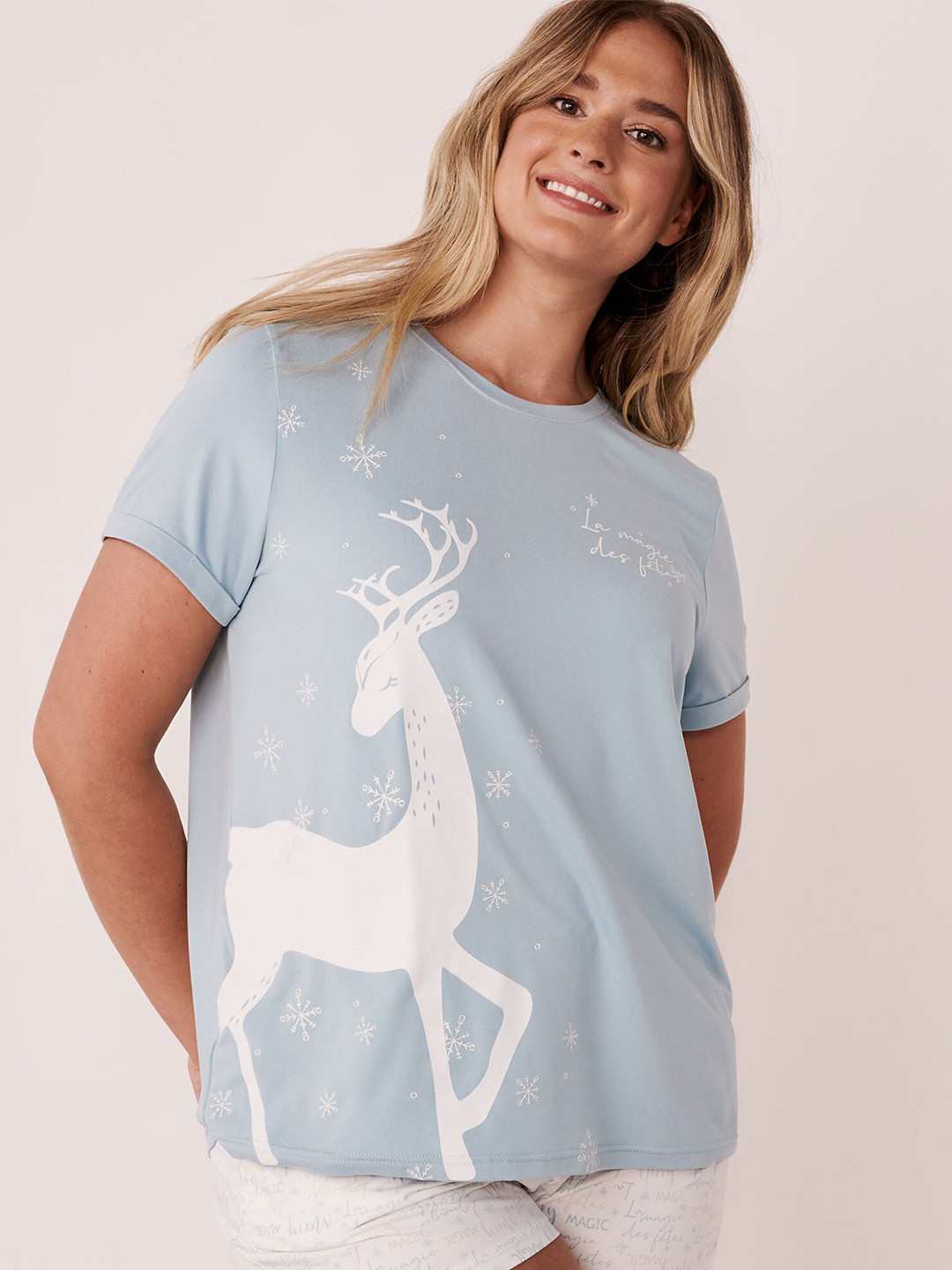 

La Vie en Rose Blue Print Top