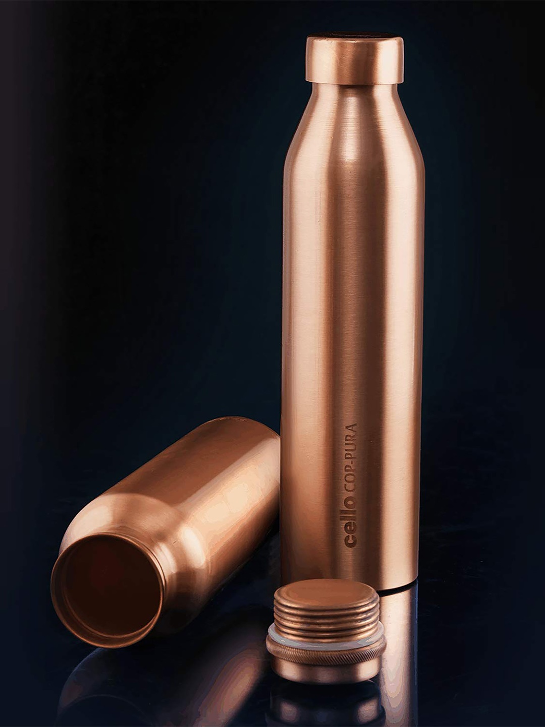 

Cello Cop Pura Moksha Set of 1 Copper Water Bottle- 1 L