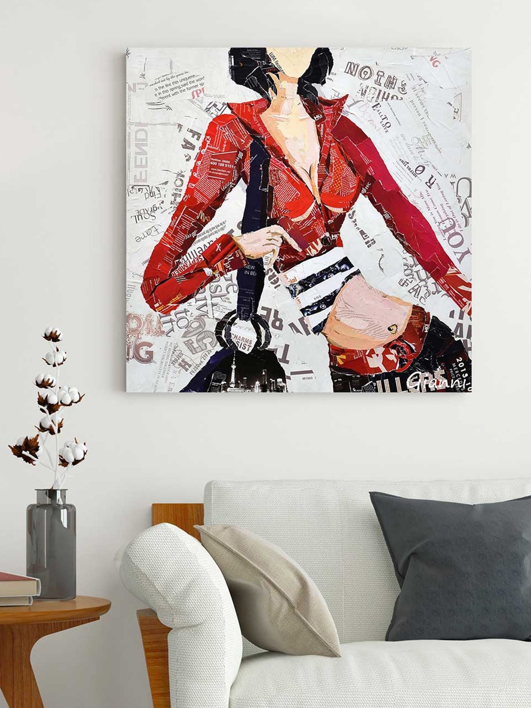 

Art Street Red & White Dress Figurative Wall Art