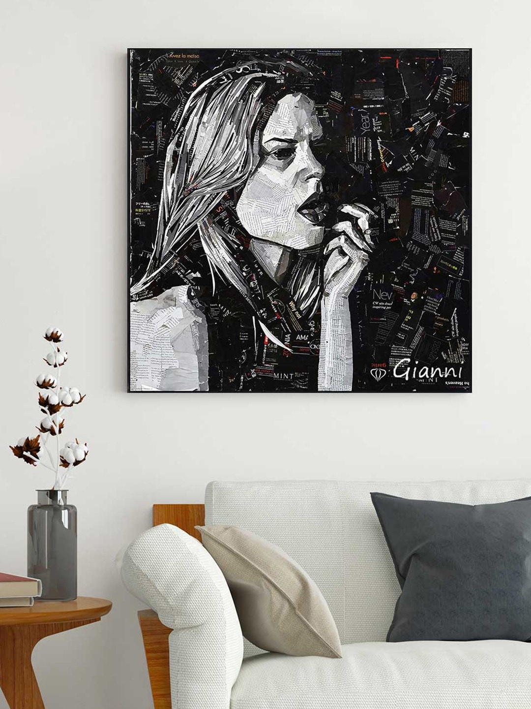 

Art Street Black & White A Lonely Spirit Figure Canvas Painting Wall Art