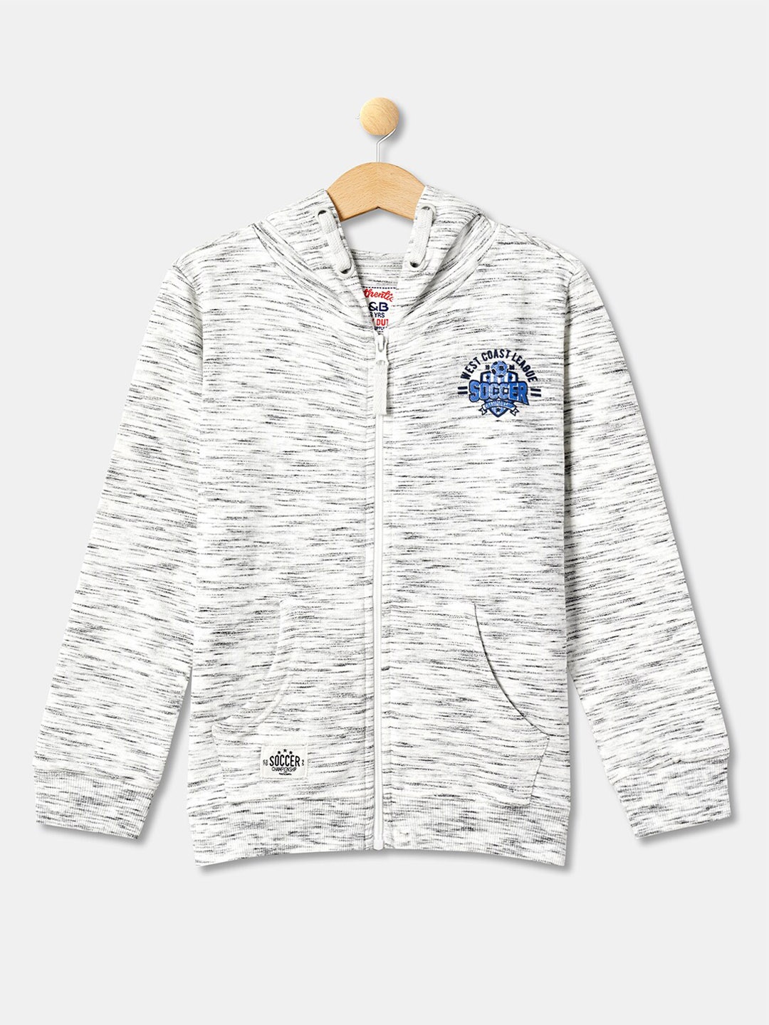 

R&B Boys Cotton Bomber Hooded Jacket, White