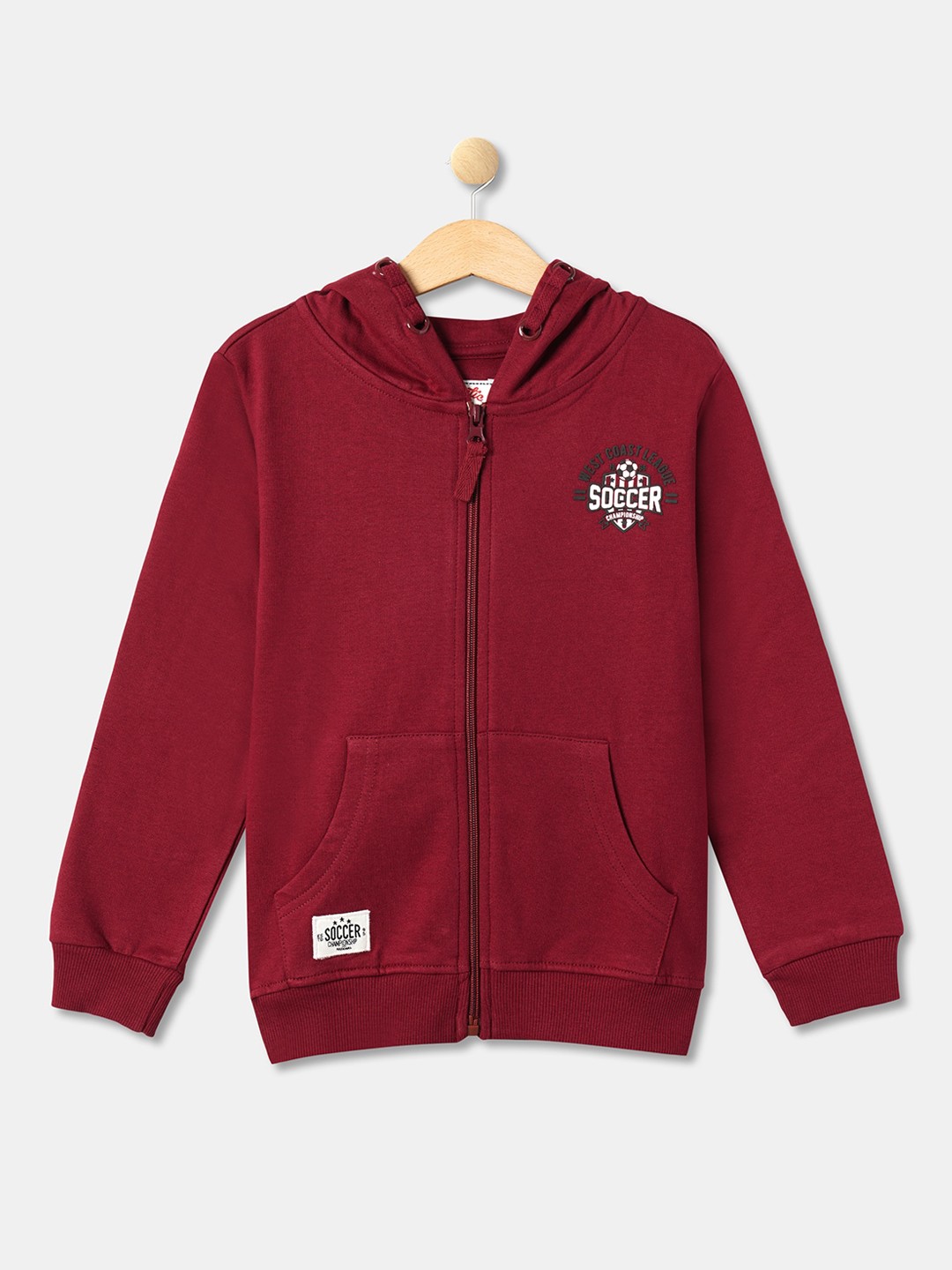 

R&B Boys Maroon Cotton Bomber Jacket