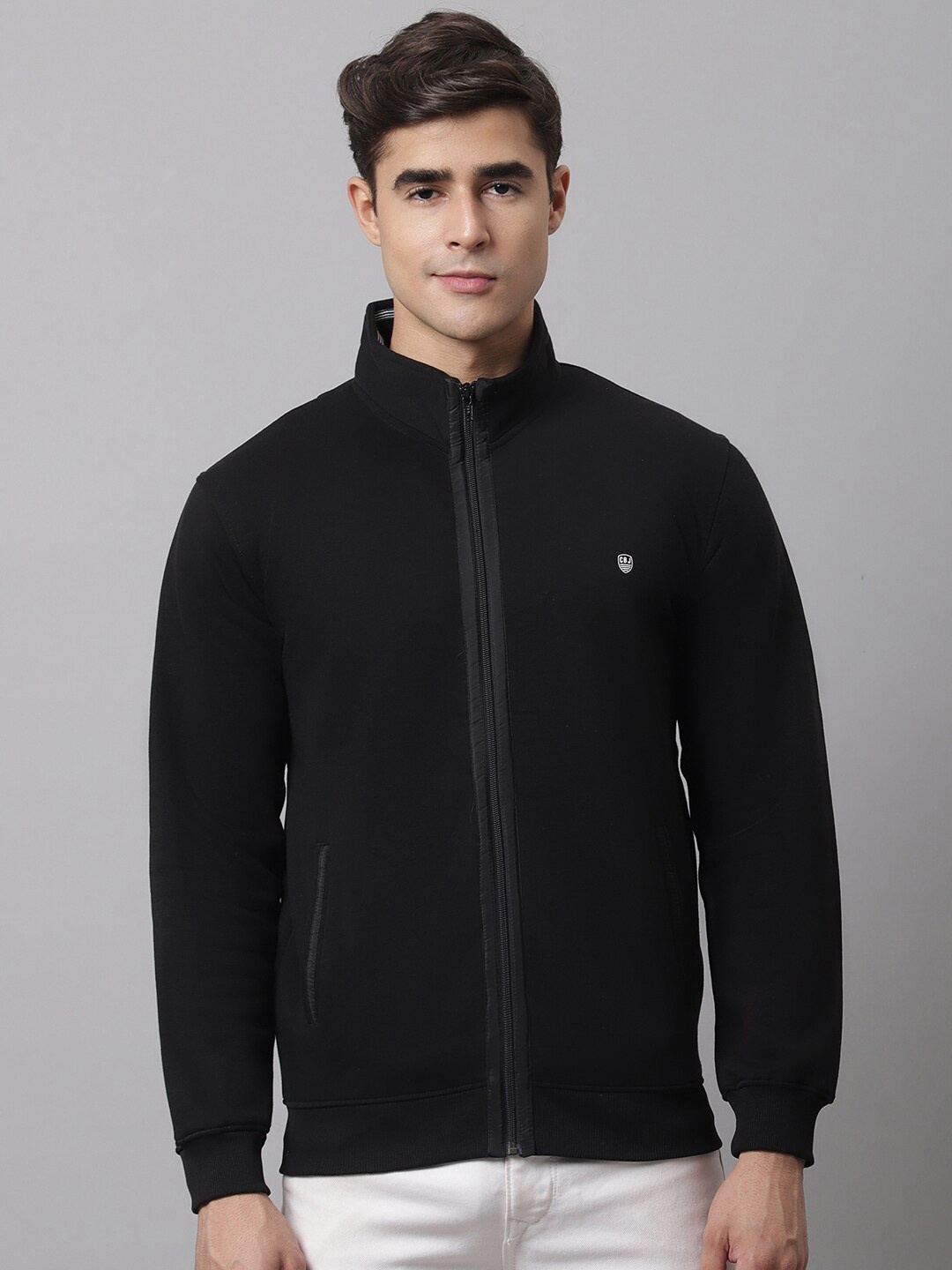 

Cantabil Men Black Fleece Sweatshirt