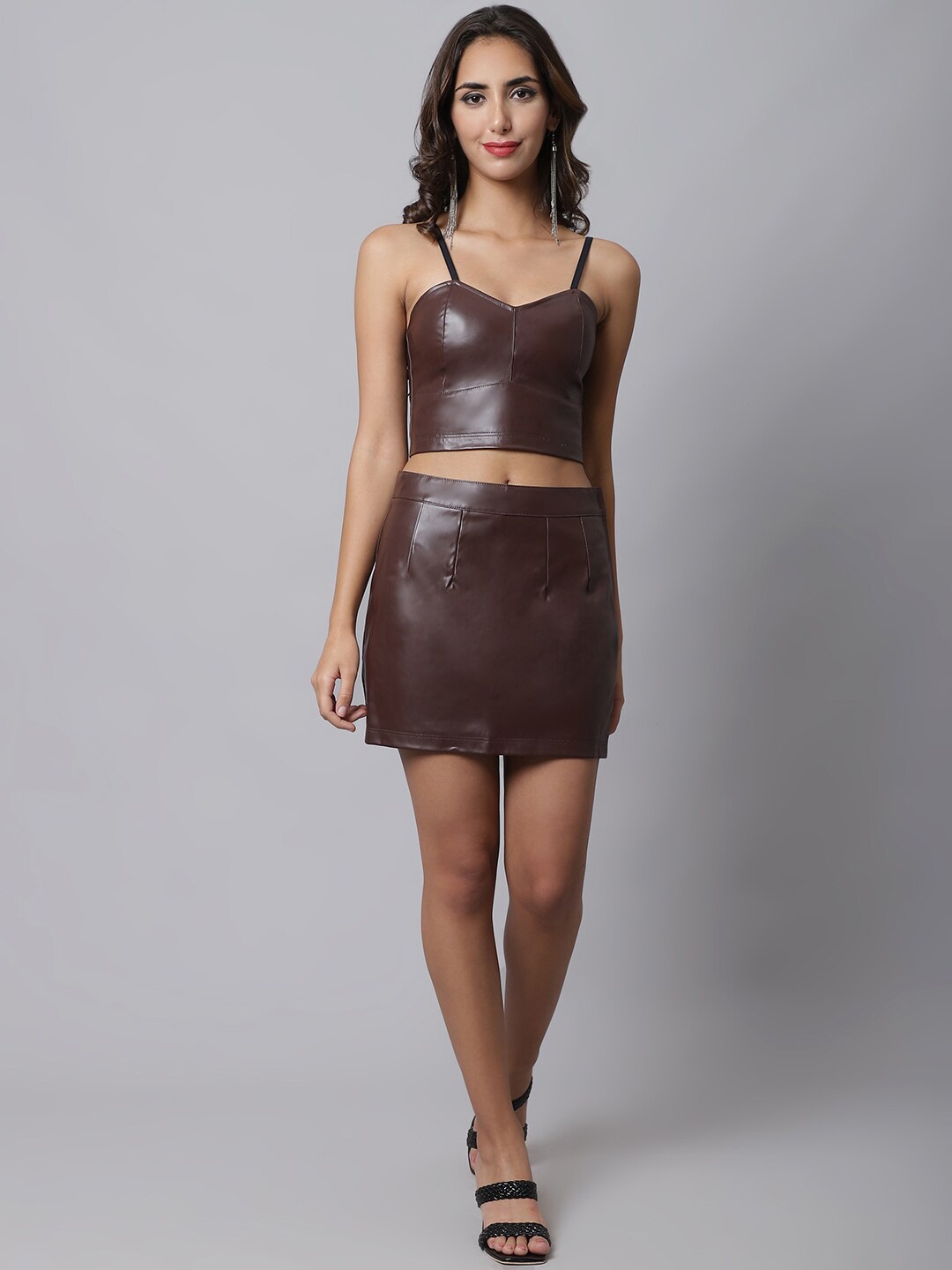 

MARC LOUIS Brown Leather Shoulder Strap Co-Ords