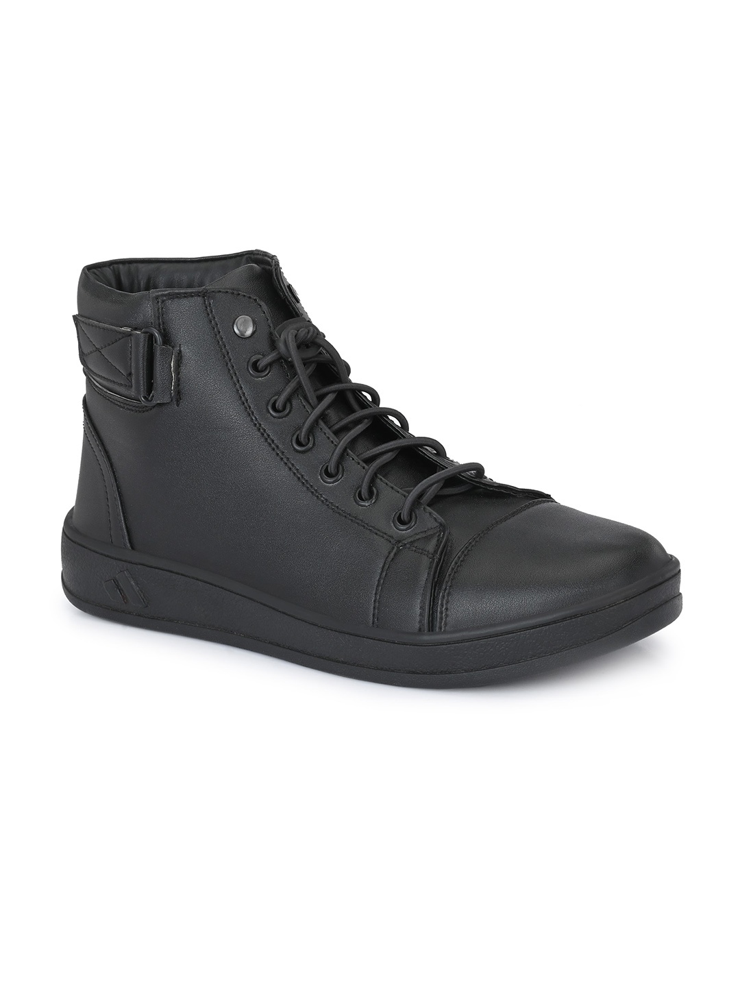 

JOKATOO Men Black High-Top Sneakers