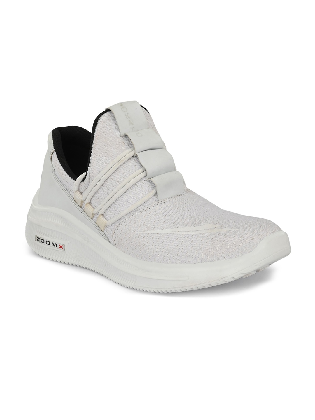 

JOKATOO Men White Woven Design Sneakers